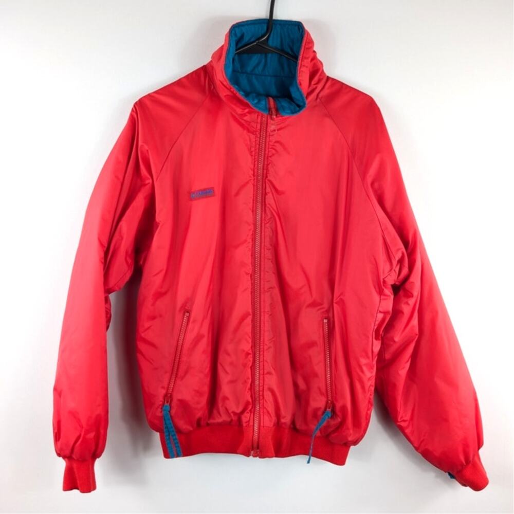 Vintage Columbia Mens Medium Red Teal Insulated Jacket Thinsulate Radial Sleeve